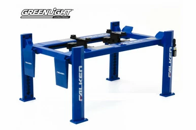 Adjustable Four-Post Lift - Falken Tires., Blue - Greenlight 13553 - 1/18 Scale Diecast Accessory 3 Adjustable Four-Post Lift - Falken Tires., Blue - Greenlight 13553 - 1/18 Scale Diecast Accessory