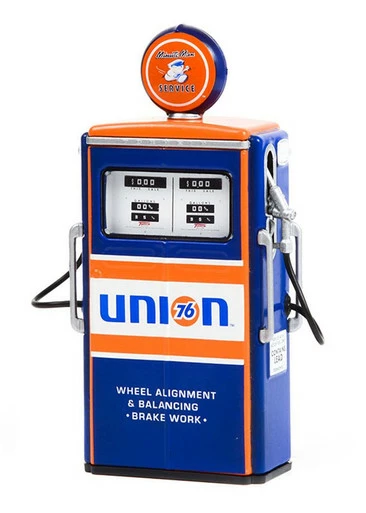 1954 Tokheim 350 Twin Gas Pump Union 76, Blue - Greenlight 14110C - 1/18 Scale Diecast Gas Pump 3 1954 Tokheim 350 Twin Gas Pump Union 76, Blue - Greenlight 14110C - 1/18 Scale Diecast Gas Pump