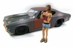 Look-Out Girl Monica Figure, Red/ Blue - American Diorama Figurine 23819 - 1/24 Scale