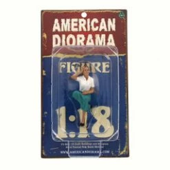Sitting Kirstan Figurine, American Diorama 23888 - 1/18 Scale Collectible Hobby Accessory