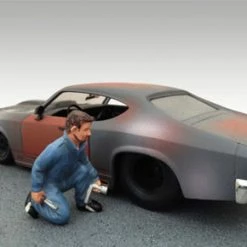 Mechanic Jerry Figure, Blue - American Diorama Figurine 23901 - 1/24 Scale