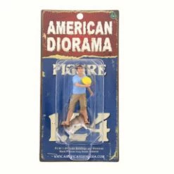 Man And Dog Figurine Set, American Diorama 23927 - 1/24 Scale Collectible Hobby Accessory