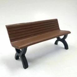 Park Bench, Brown - American Diorama Accesories 23982 - 1/18 Scale