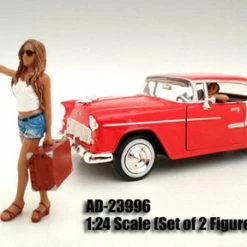 Hitchhiker Set Of 2 Figures - American Diorama 23996 - 1/24 Scale Diecast Hobby Accessory