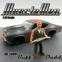 Buff Daddy Figure, Green - American Diorama Figurine Musclemen Series I 24001 - 1/24 Scale