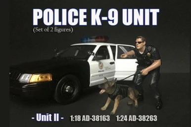 Police Officer K9 Dog Unit I, Black - American Diorama 38164 - 1/18 Figurine - Diorama Accessory 3 Police Officer K9 Dog Unit I, Black - American Diorama 38164 - 1/18 Figurine - Diorama Accessory