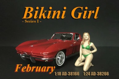 Bikini Girl February, Green - American Diorama 38166 - 1/18 Scale Figurine - Diorama Accessory 3 Bikini Girl February, Green - American Diorama 38166 - 1/18 Scale Figurine - Diorama Accessory