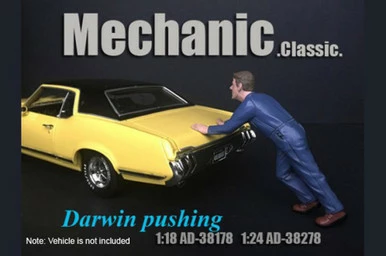 Mechanic Classic Darwing Pushing, Blue - American Diorama 38178 - 1/18 Figurine - Diorama Accessory 3 Mechanic Classic Darwing Pushing, Blue - American Diorama 38178 - 1/18 Figurine - Diorama Accessory