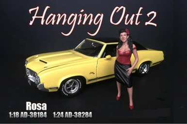 Rosa Figure, Black With Red - American Diorama 38184 - 1/18 Scale Figurine - Diorama Accessory 3 Rosa Figure, Black With Red - American Diorama 38184 - 1/18 Scale Figurine - Diorama Accessory