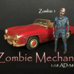 Zombie Mechanic I, Blue - American Diorama 38197 - 1/18 Scale Figurine - Diorama Accessory