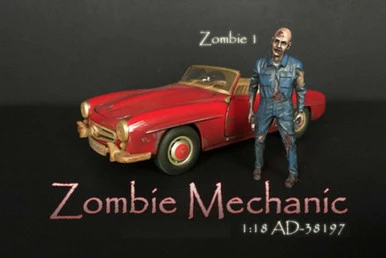 Zombie Mechanic I, Blue - American Diorama 38197 - 1/18 Scale Figurine - Diorama Accessory 3 Zombie Mechanic I, Blue - American Diorama 38197 - 1/18 Scale Figurine - Diorama Accessory