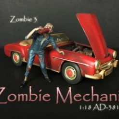 Zombie Mechanic II, Blue - American Diorama 38199 - 1/18 Scale Figurine - Diorama Accessory