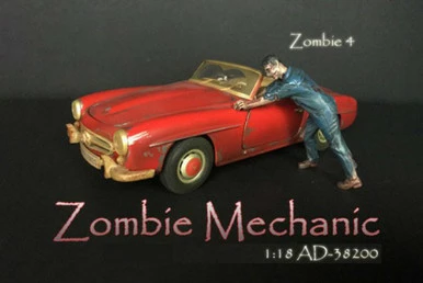 Zombie Mechanic IV, Blue - American Diorama 38200 - 1/18 Scale Figurine - Diorama Accessory 3 Zombie Mechanic IV, Blue - American Diorama 38200 - 1/18 Scale Figurine - Diorama Accessory