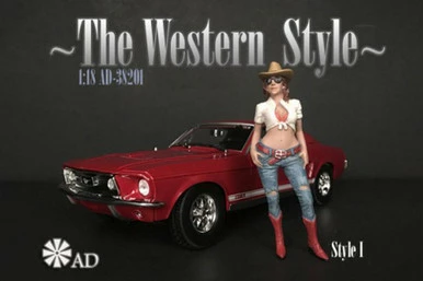 The Western Style I, Blue And White - American Diorama 38201 - 1/18 Figurine - Diorama Accessory 3 The Western Style I, Blue And White - American Diorama 38201 - 1/18 Figurine - Diorama Accessory