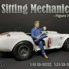Sitting Mechanic Figure I, Blue - American Diorama 38232 - 1/18 Scale Figurine - Diorama Accessory