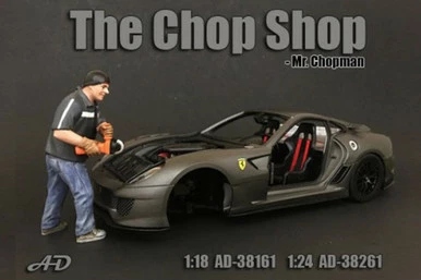 The Chop Shop Mr. Chopman Figure, American Diorama 38261 - 1/24 Scale Accessory For Diecast Cars 3 The Chop Shop Mr. Chopman Figure, American Diorama 38261 - 1/24 Scale Accessory For Diecast Cars