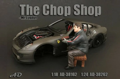 The Chop Shop Mr. Lugnut Figure, American Diorama 38262 - 1/24 Scale Accessory For Diecast Cars 3 The Chop Shop Mr. Lugnut Figure, American Diorama 38262 - 1/24 Scale Accessory For Diecast Cars