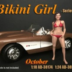 Bikini Girl October, Red - American Diorama 38274 - 1/24 Scale Figurine - Diorama Accessory