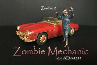 Zombie Mechanic II, Blue - American Diorama 38298 - 1/24 Scale Figurine - Diorama Accessory 3 Zombie Mechanic II, Blue - American Diorama 38298 - 1/24 Scale Figurine - Diorama Accessory