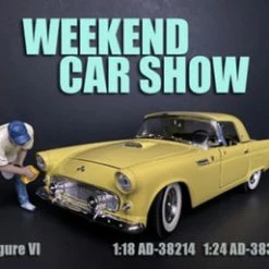 Weekend Car Show Figure VI, Blue & Cream - American Diorama 38314, 1/24 Figurine, Diorama Accessory