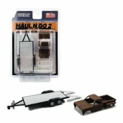 Haul N Go 2 Set, Silver - American Diorama 38378MJ - 1/64 Scale Figurine - Diorama Accessory