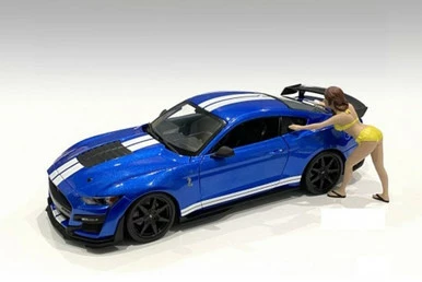 Bikini Car Wash Girl - Stephanie, Yellow - American Diorama 76266, 1/18 Figurine, Diorama Accessory 3 Bikini Car Wash Girl - Stephanie, Yellow - American Diorama 76266, 1/18 Figurine, Diorama Accessory