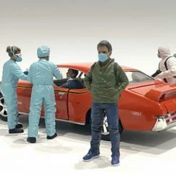 Hazmat Crew - Figure V, Blue And Green - American Diorama 76271 - 1/18 Figurine - Diorama Accessory