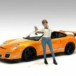 Car Meet 1 Figure I, White W/Blue - American Diorama 76277 - 1/18 Figurine - Diorama Accessory