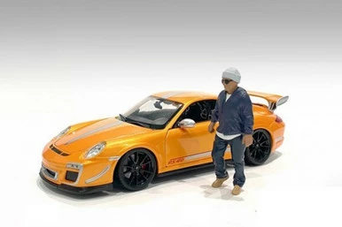 Car Meet 1 Figure IV, Blue - American Diorama 76280 - 1/18 Scale Figurine - Diorama Accessory 3 Car Meet 1 Figure IV, Blue - American Diorama 76280 - 1/18 Scale Figurine - Diorama Accessory