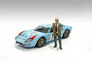 Race Day 2 Figure III, Brown And Blue - American Diorama 76297 - 1/18 Figurine - Diorama Accessory 3 Race Day 2 Figure III, Brown And Blue - American Diorama 76297 - 1/18 Figurine - Diorama Accessory