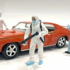 Hazmat Crew - Figure I, White - American Diorama 76367 - 1/24 Scale Figurine - Diorama Accessory