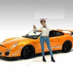 Car Meet 1 Figure I, White And Blue - American Diorama 76377 - 1/24 Figurine - Diorama Accessory