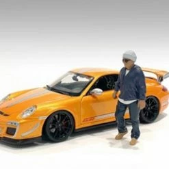 Car Meet 1 Figure IV, Blue - American Diorama 76380 - 1/24 Scale Figurine - Diorama Accessory