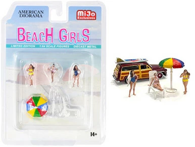 Beach Girls Figurine Set, Multi- - American Diorama 76481MJ - 1/64 Figurine - Diorama Accessory 3 Beach Girls Figurine Set, Multi- - American Diorama 76481MJ - 1/64 Figurine - Diorama Accessory