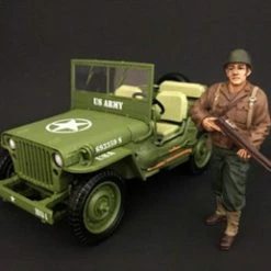 WWII US ARMY Soldier #2, American Diorama 77411 - 1/18 Scale Hand Painted Figure
