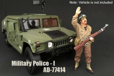 WWII Military Police Figure #1 - American Diorama 77414 - 1/18 Scale Diecast Model Toy Car 3 WWII Military Police Figure #1 - American Diorama 77414 - 1/18 Scale Diecast Model Toy Car
