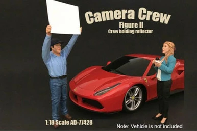 Camera Crew II 'Crew Holding Reflector' - American Diorama 77428 - 1/18 Scale Diecast Model Toy Car 3 Camera Crew II 'Crew Holding Reflector' - American Diorama 77428 - 1/18 Scale Diecast Model Toy Car