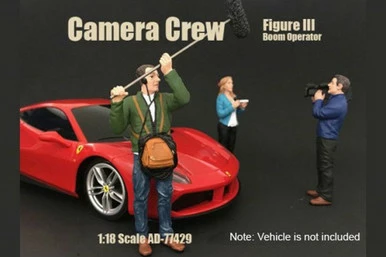 Camera Crew III 'Boom Operator' - American Diorama 77429 - 1/18 Scale Diecast Model Toy Car 3 Camera Crew III 'Boom Operator' - American Diorama 77429 - 1/18 Scale Diecast Model Toy Car