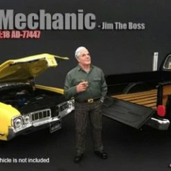 Mechanic Jim The Boss, American Diorama 77447 - 1/18 Scale Accessory For Diecast Cars