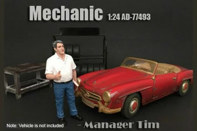 Mechanic Manager Tim, American Diorama 77493 - 1/24 Scale Accessory For Diecast Cars 3 Mechanic Manager Tim, American Diorama 77493 - 1/24 Scale Accessory For Diecast Cars