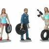 Motorhead Miniatures Tire Brigade Meg, Gary, And Michele 3 Figurine Set, 775 - 1/24 Scale Figurine - Diorama Accessory -ModelToyCars Shop 775 MDI Tire Brigade Meg Gary and Michele 124 1 AZ 54706.1610379695.386.513