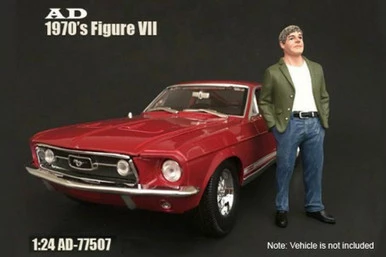 70s Style Figure - VII, American Diorama 77507 - 1/24 Scale Accessory For Diecast Cars 3 70s Style Figure - VII, American Diorama 77507 - 1/24 Scale Accessory For Diecast Cars