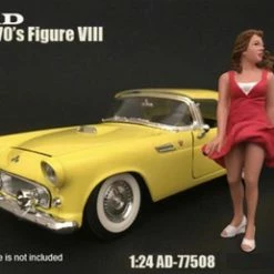70s Style Figure - VIII, American Diorama 77508 - 1/24 Scale Accessory For Diecast Cars
