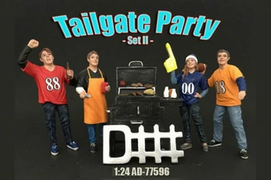 Four Figure Tailgate And Barbeque Set - American Diorama 77596 - 1/24 Scale Diecast Model Toy Car 3 Four Figure Tailgate And Barbeque Set - American Diorama 77596 - 1/24 Scale Diecast Model Toy Car