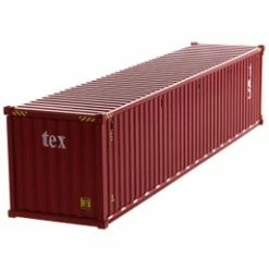 40' Dry Goods Sea Shipping Container 'TEX', Burgundy - Diecast Masters 91027A, 1/50 Plastic Replica