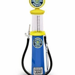 Lucky Road Signature Cylinder Gas Pump Oldsmobile Service, Blue - Yatming 98702 - 1/18 Scale Diecast Model